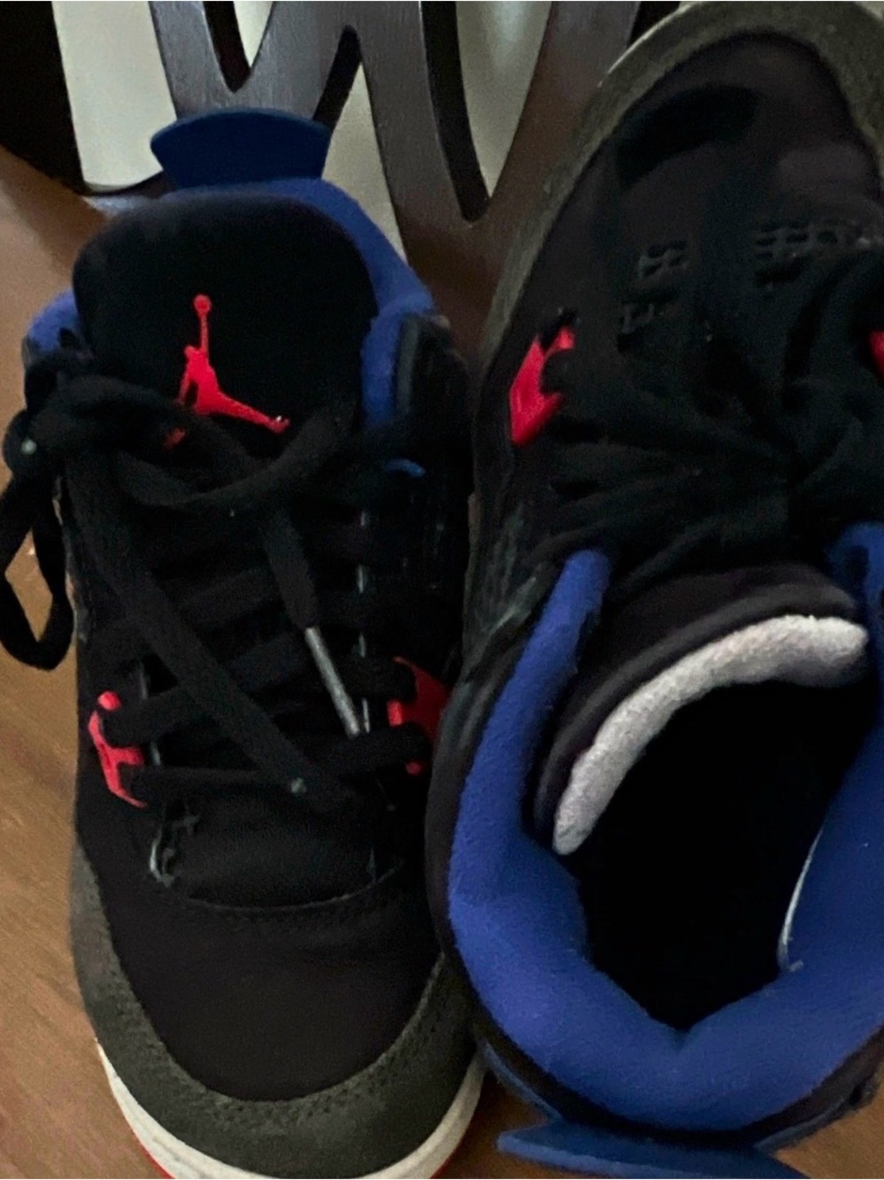 Jordan Kids' Mid-Top Sneakers in Black, Blue, Red